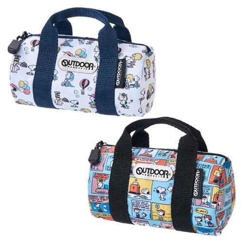 スヌーピー PEANUTS OUTDOOR アウトドア ロールボストン型ペンケース