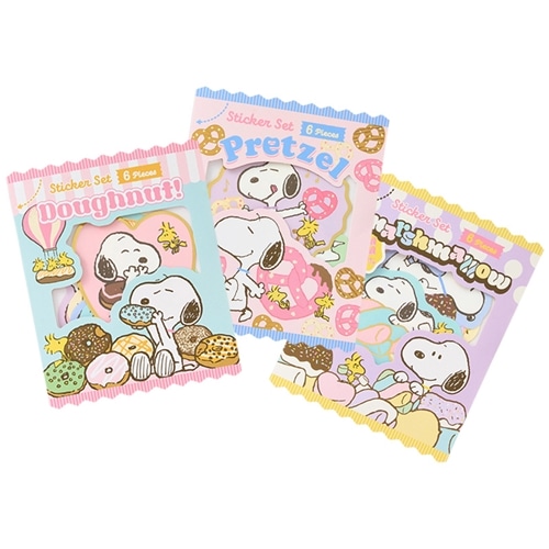 スヌーピー PEANUTS ステッカーセット Sweet&Delicious(ドーナツ